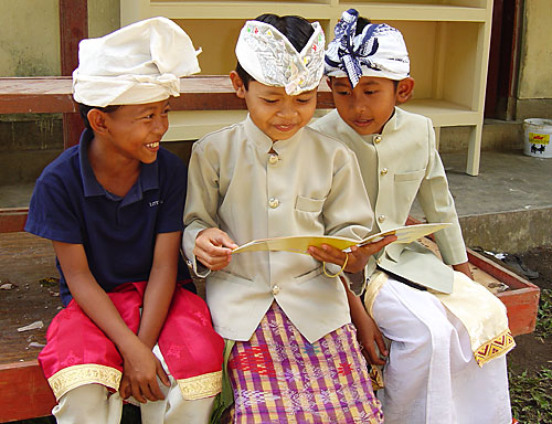 Students in ceremonial dress